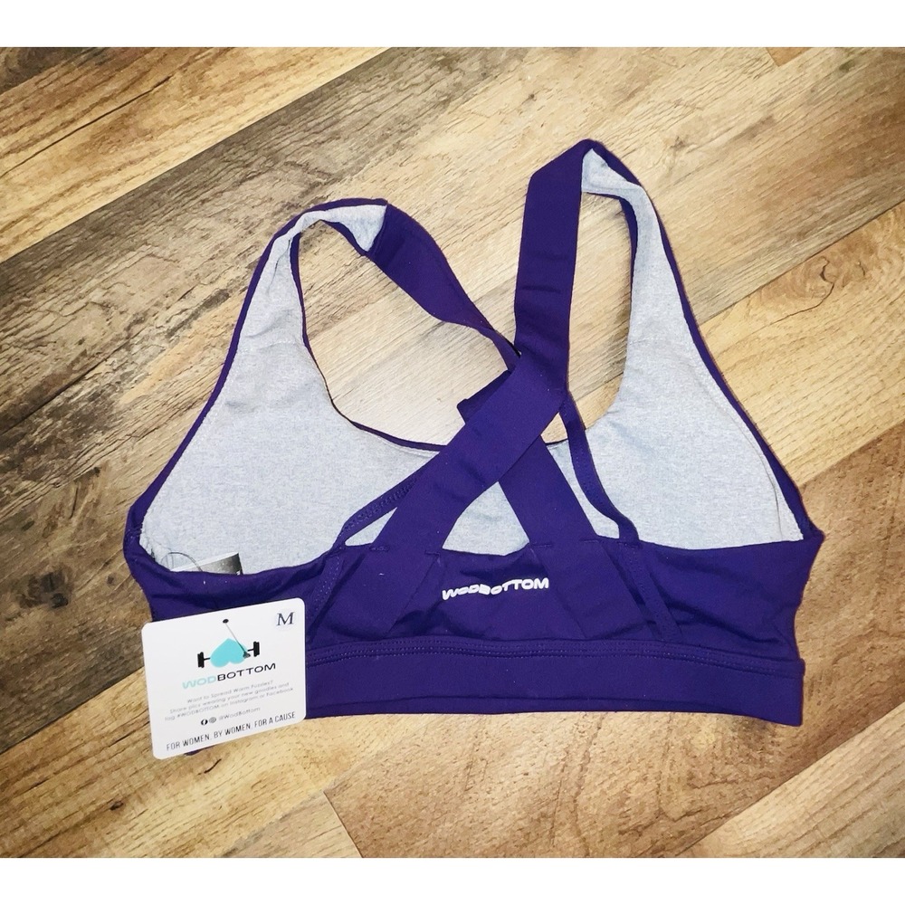New Women's Wodbottom purple sports bra Medium